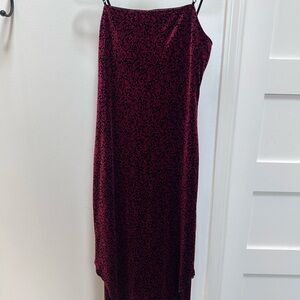 Jodi Kristopher Y2K Red and Black Floral Dress